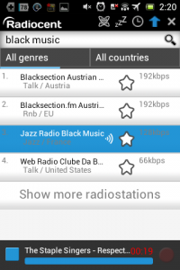 Screenshot: Radiocent - Radio hören